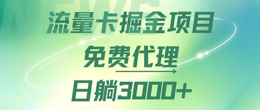 （12321期）流量卡掘金代理，日躺赚3000+，变现暴力，多种推广途径-厅小耀-资源网-最新项目分享网