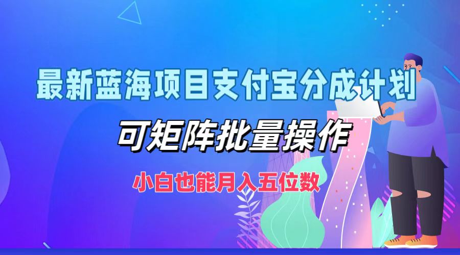 （12515期）最新蓝海项目支付宝分成计划，可矩阵批量操作，小白也能月入五位数-厅小耀-资源网-最新项目分享网