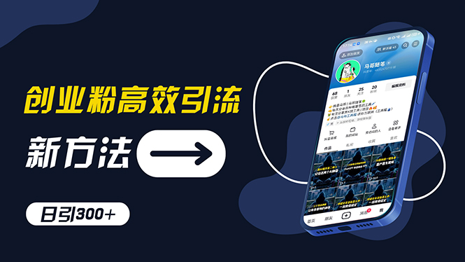 （11890期）创业粉高效引流，抖音工具号玩法，日引300+，不要成为学习高手，要成为…-厅小耀-资源网-最新项目分享网